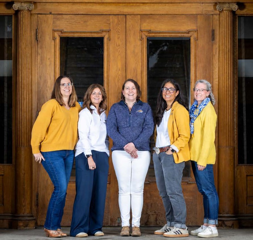 five ladies smiling outside of Lindfield Hall